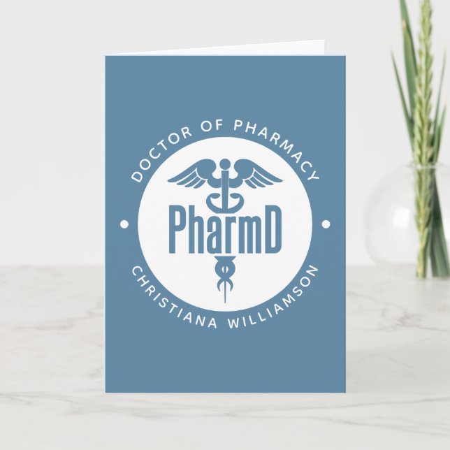 Carte PharmD Docteur en pharmacie Pharmacy Graduation Ph (Devant)