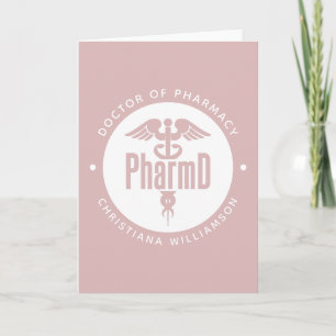 Carte PharmD Docteur en pharmacie Pharmacy Graduation Ph