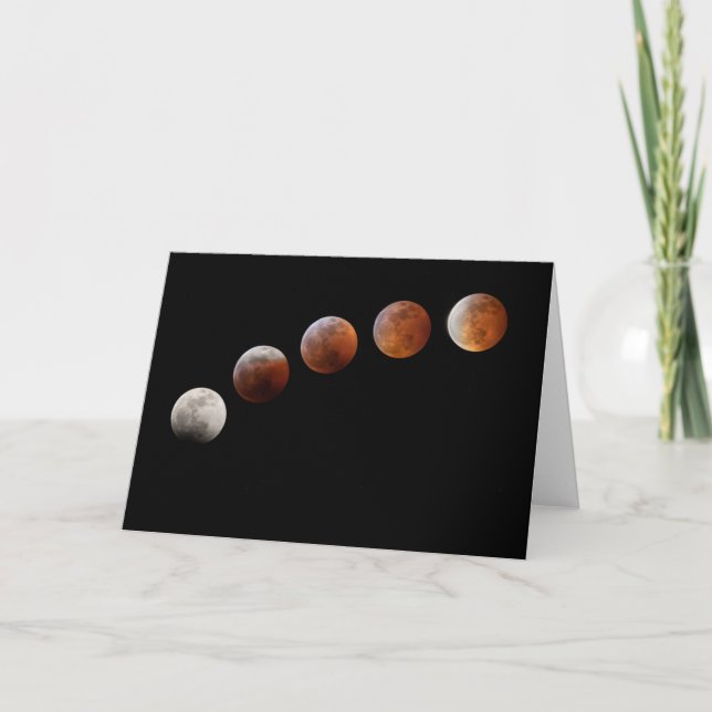 Carte Phases de Pleine lune Total Éclipse lunaire | Colo (Devant)