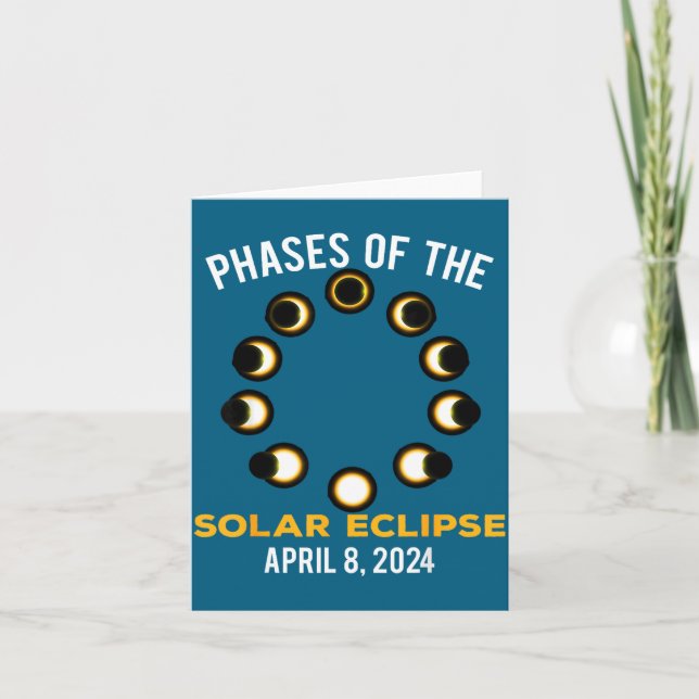 Carte Phases d'éclipse solaire Illustration d'éclipse so (Devant)