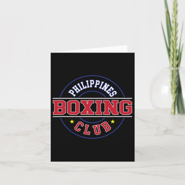 Carte Philippines Boxer Club de boxe Boxer Pinoy P Phili (Devant)