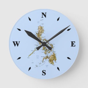 Carte Philippines Horloge