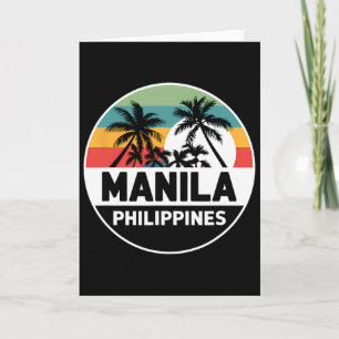 Carte Philippines vacances philippines souvenir vintage 