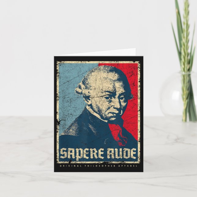 Carte Philosophe transcendantale Sapere Aude Emmanuel Ka (Devant)