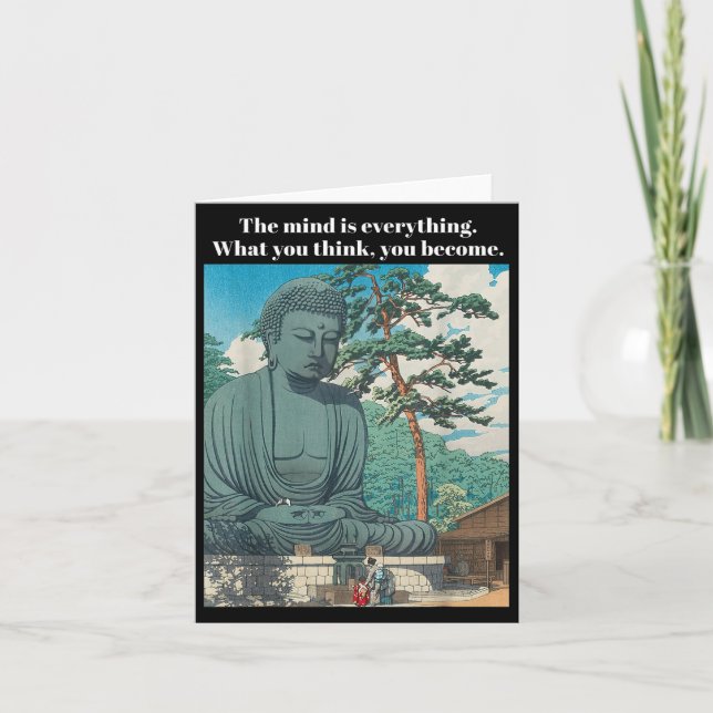 Carte Philosophie Citation Bouddha Bouddhisme Méditation (Devant)