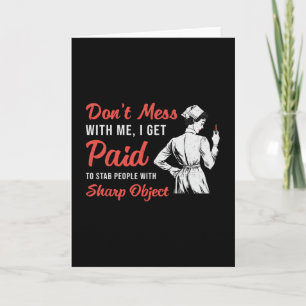 Carte Phlebotomiste Phlebotomie Ne pas me faire de mal D