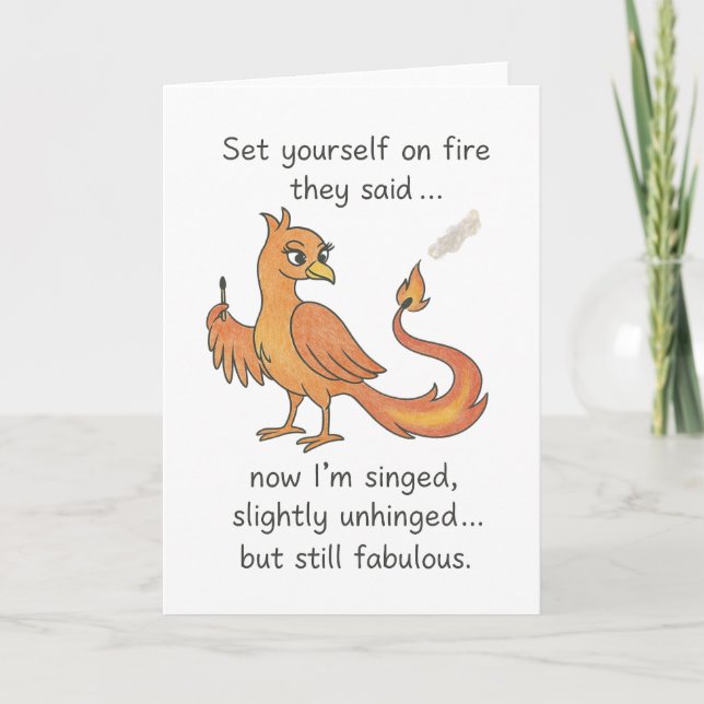 Carte phoenix chanté et légèrement non charné (Devant)