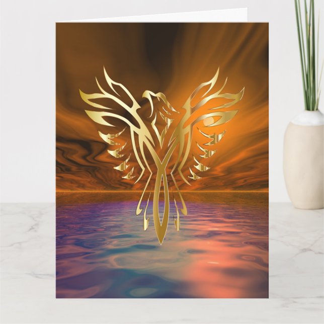 Carte Phoenix Rising Greeting Card (Devant)