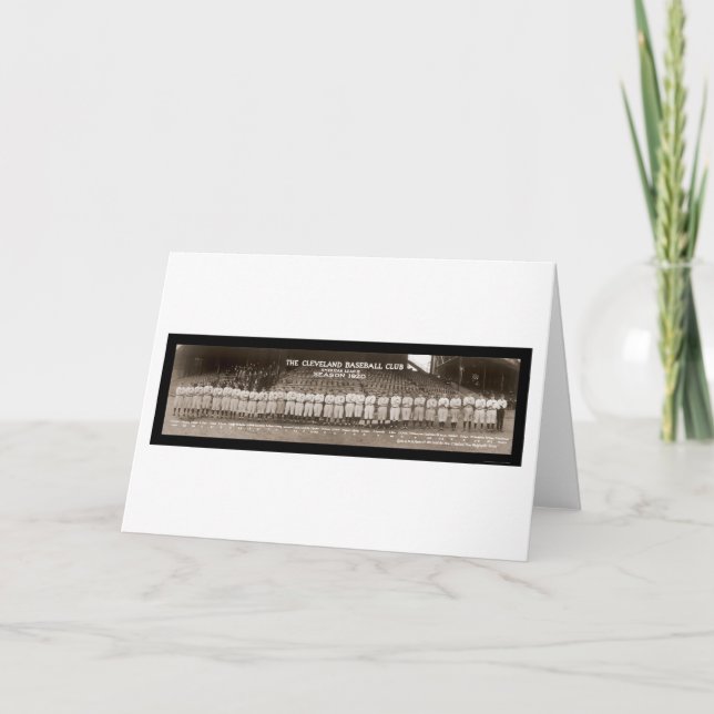 Carte Photo 1920 de base-ball d'Indiens (Devant)