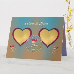 Carte Photo 40e anniversaire du Mariage "Alors et mainte
