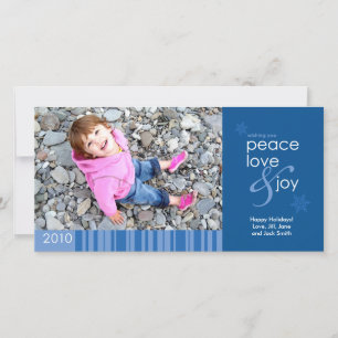 Carte photo 4x8 de paix, d'amour et de joie 2010 -