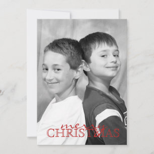 Carte photo à double face de l'arbre d'hiver