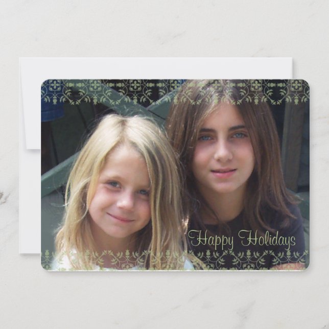 Carte photo à double face vert et rouge (Devant)