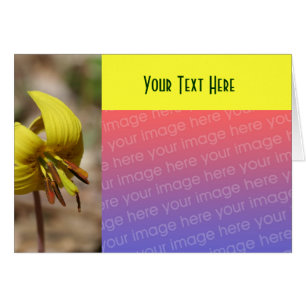 Carte photo à fleurs de truites jaunes