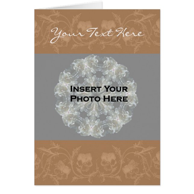 Carte photo à motifs floraux de Sepia (Devant)