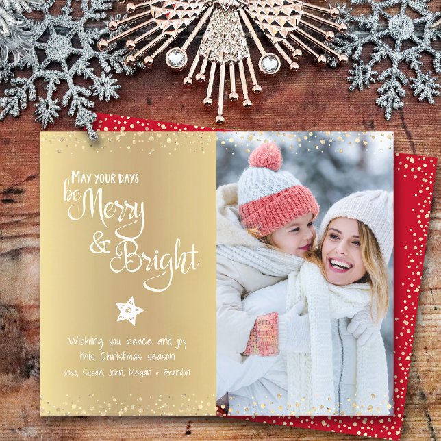 Carte photo à petit budget Jours de Noël Merry Bri (Créateur téléchargé)