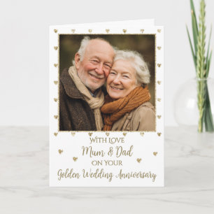 Carte Photo Anniversaire de Mariage de Diamant 50 
