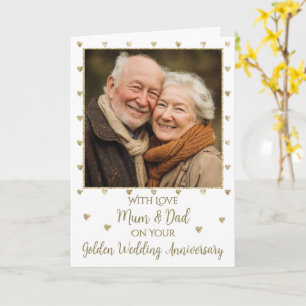 Carte Photo Anniversaire de Mariage de Diamant 50
