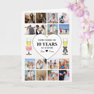 Carte Photo Anniversaire des Lunettes de Champagne