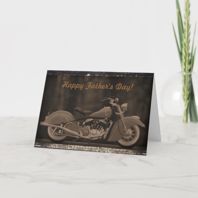 Carte photo Antiqued de moto (Devant)