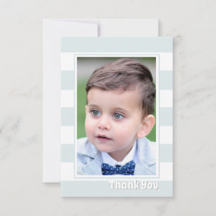 Carte photo audacieux de Merci de rayures