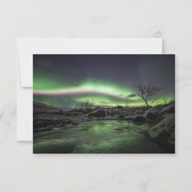 Carte photo aurores boréales (Devant)