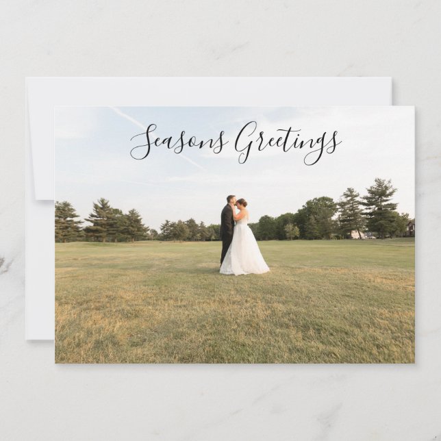 Carte photo avec texte de vœux de saison (Devant)