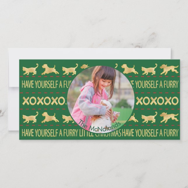 Carte photo "Ayez-Vous Furry Little Christmas" (Devant)