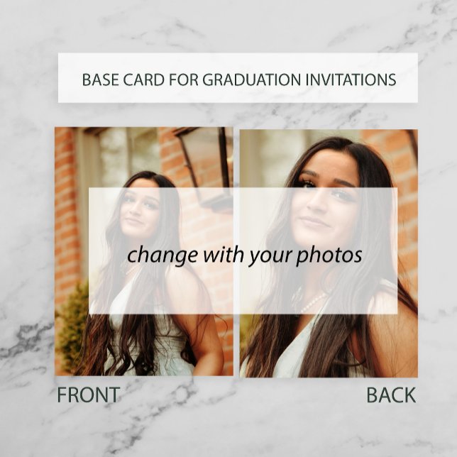 Carte photo BASE pour faire-part de recouvrement d (Créateur téléchargé)