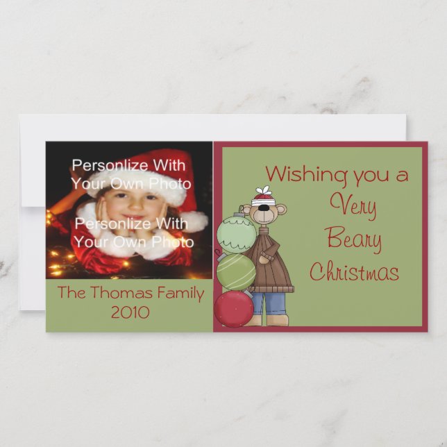 Carte photo Beary Christmas (Devant)