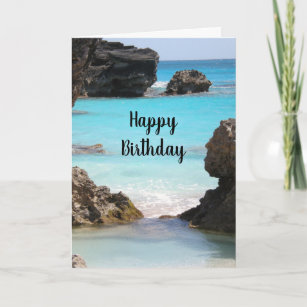 Carte Photo Bermuda Coast & Tropical Sea Birthday