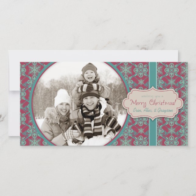 Carte photo bohème de Noël classique 2 (Devant)