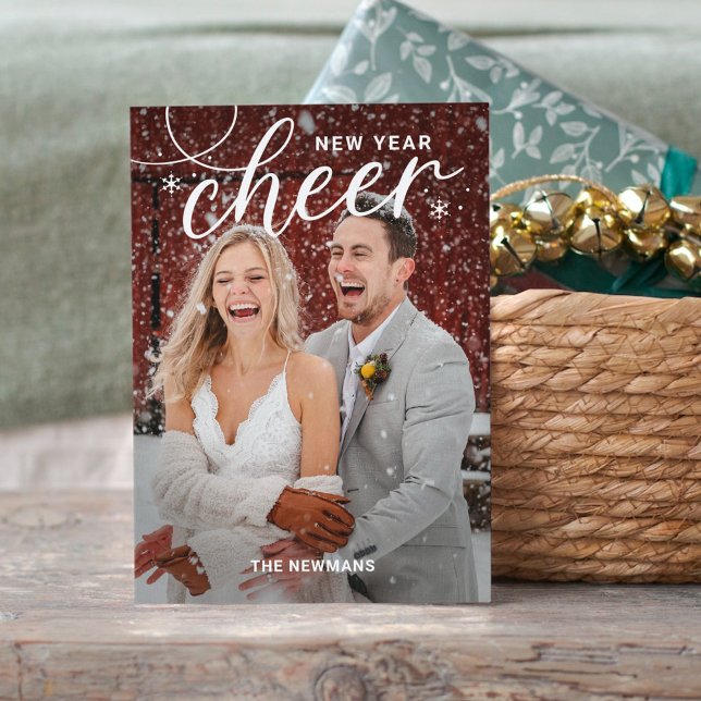 Carte Photo Bonne Année Joie Tourbillonnante (Créateur téléchargé)