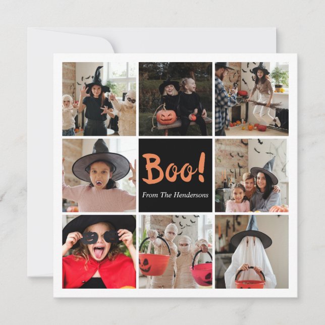 Carte photo Boo Halloween (Devant)