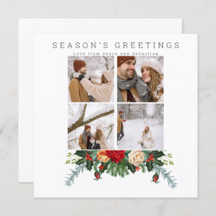 Carte Photo botanique de vacances d'hiver personnalisée