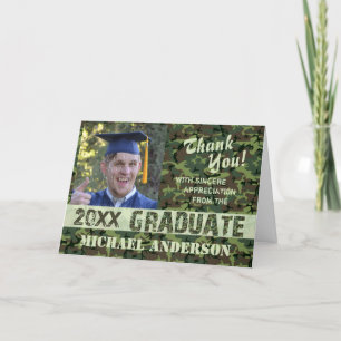 carte photo Camouflage 2023 du Merci de graduation