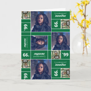 Carte Photo carré année de promotion verte