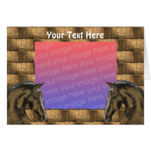 Carte photo Cheval Et Hay Bales