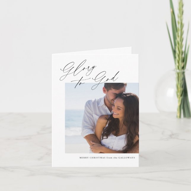 Carte photo chrétien de Noël (Devant)