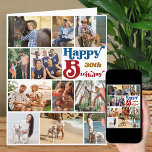 Carte Photo Collage 12 Photo N'Importe Quel Âge Gros Ann<br><div class="desc">Grande carte d'anniversaire personnalisée qui contient jusqu'à 12 photos différentes et vous pouvez également inclure un message personnalisé à l'intérieur Le modèle photo est prêt pour vous pour ajouter vos images travaillant de gauche à droite dans des lignes de haut en bas, qui sont affichés dans le paysage horizontal, portrait...</div>