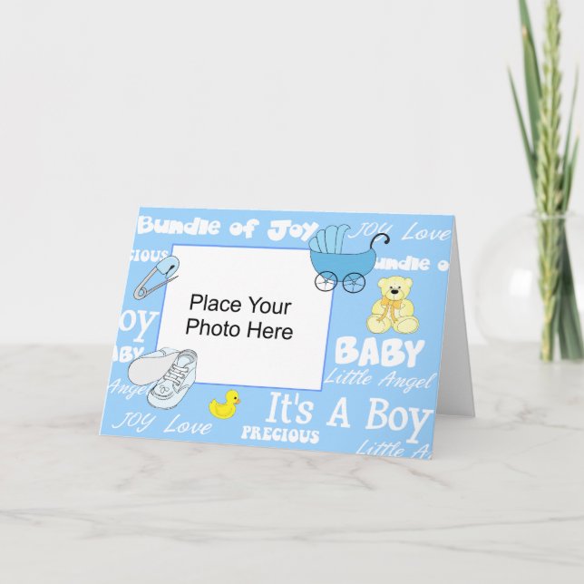 Carte photo Collage bébé garçon (Devant)