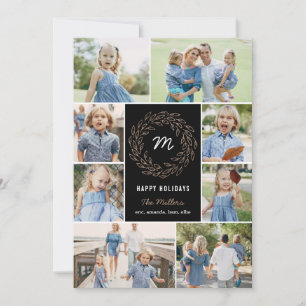 Carte photo Collage de couronnes de vacances en co