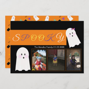 Carte photo Collage Motif Halloween Ghost