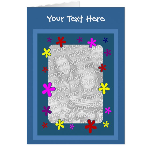 Carte photo coloré Fleurs marguerites (Devant)