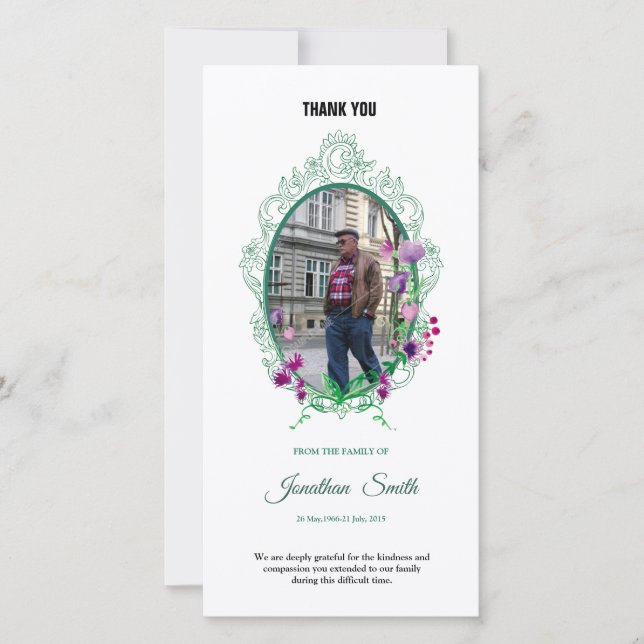 Carte photo commémoratif de Merci (Devant)