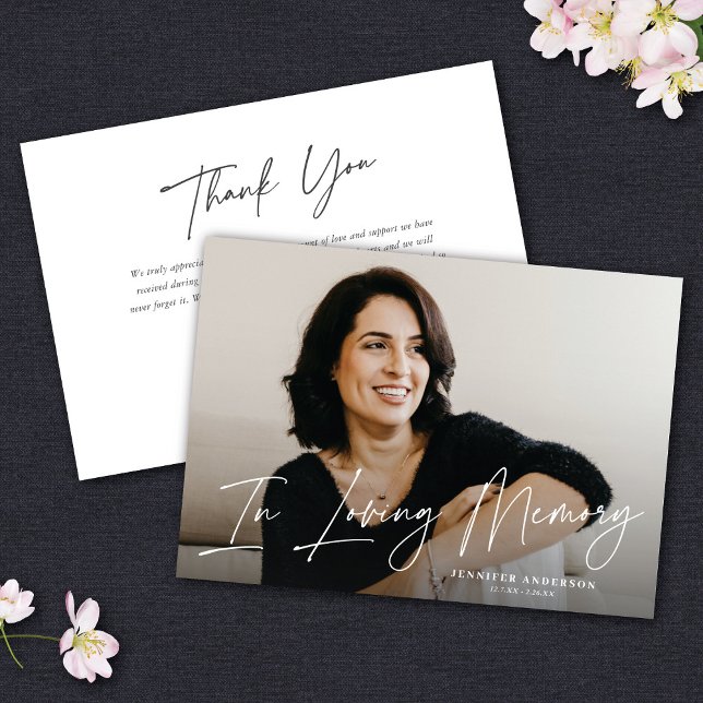 Carte photo commémoratif moderne en mémoire d'amou (Créateur téléchargé)