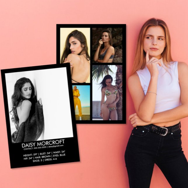 Carte photo comp Acteur de modèle professionnel mo (Créateur téléchargé)