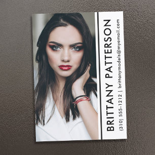 Carte photo comp acteur modèle 5x7 Bande blanche