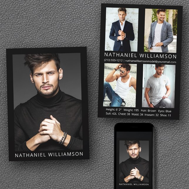 Carte photo Comp Modern Pro Model 5 (Customize to change background color, text size or text style. Available for prints and download.)