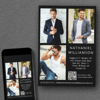 Carte photo Comp Moderne Pro Model Actor QR Code 3